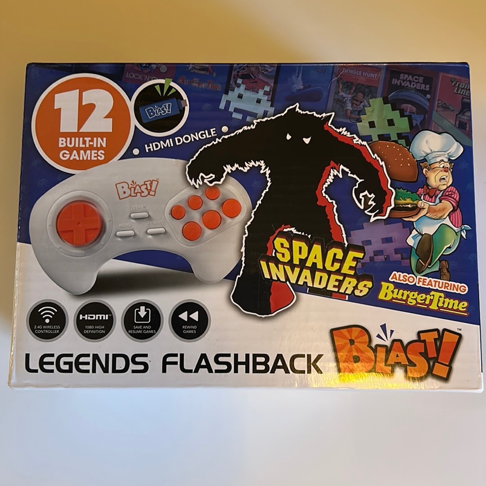 Legends Flashback Blast 12 Built In Games Space Invaders & More HDMI Plug N Play